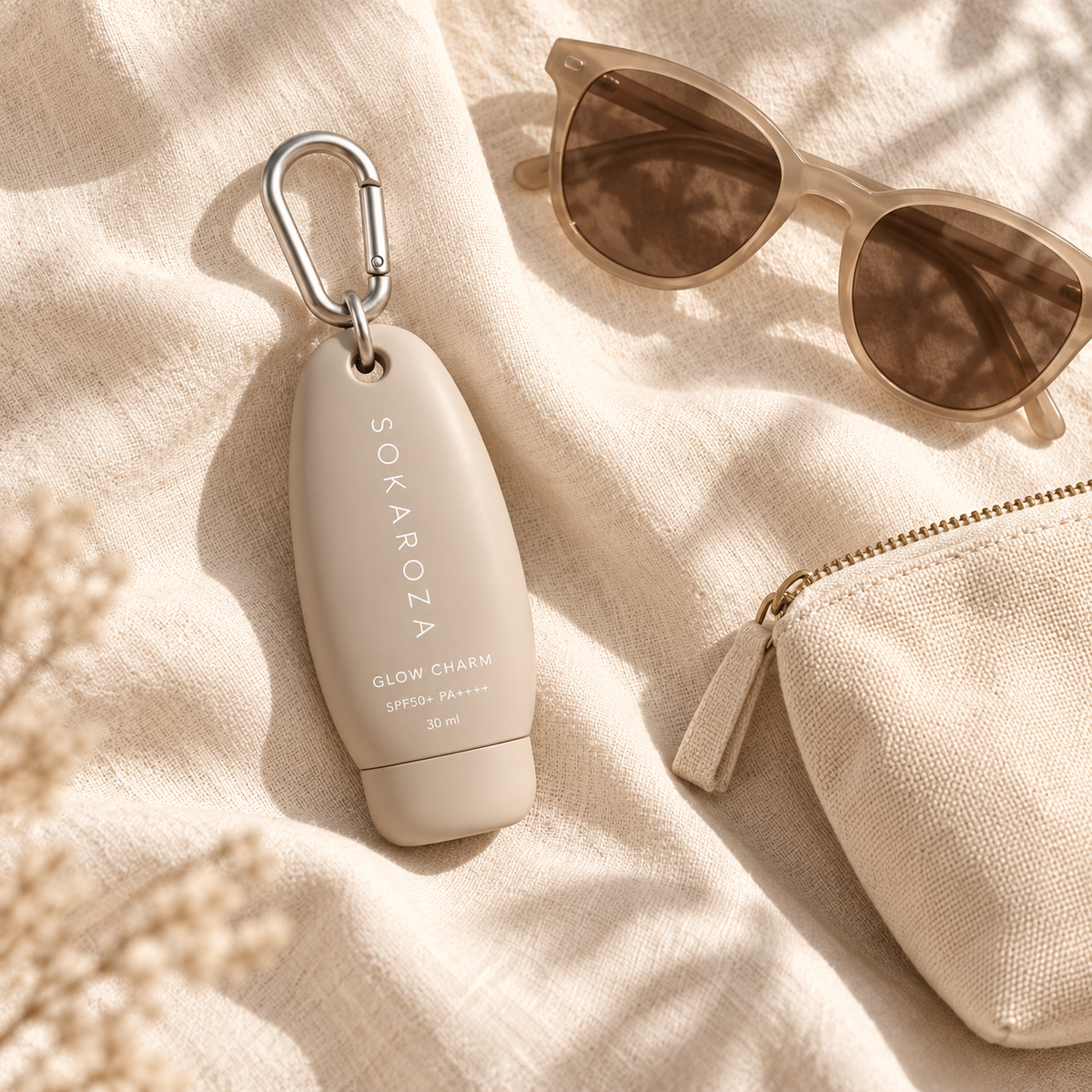 SOKAROZA Glow Charm – واقي شمس SPF50+ PA++++ وبرايمر خفيف | 30 مل