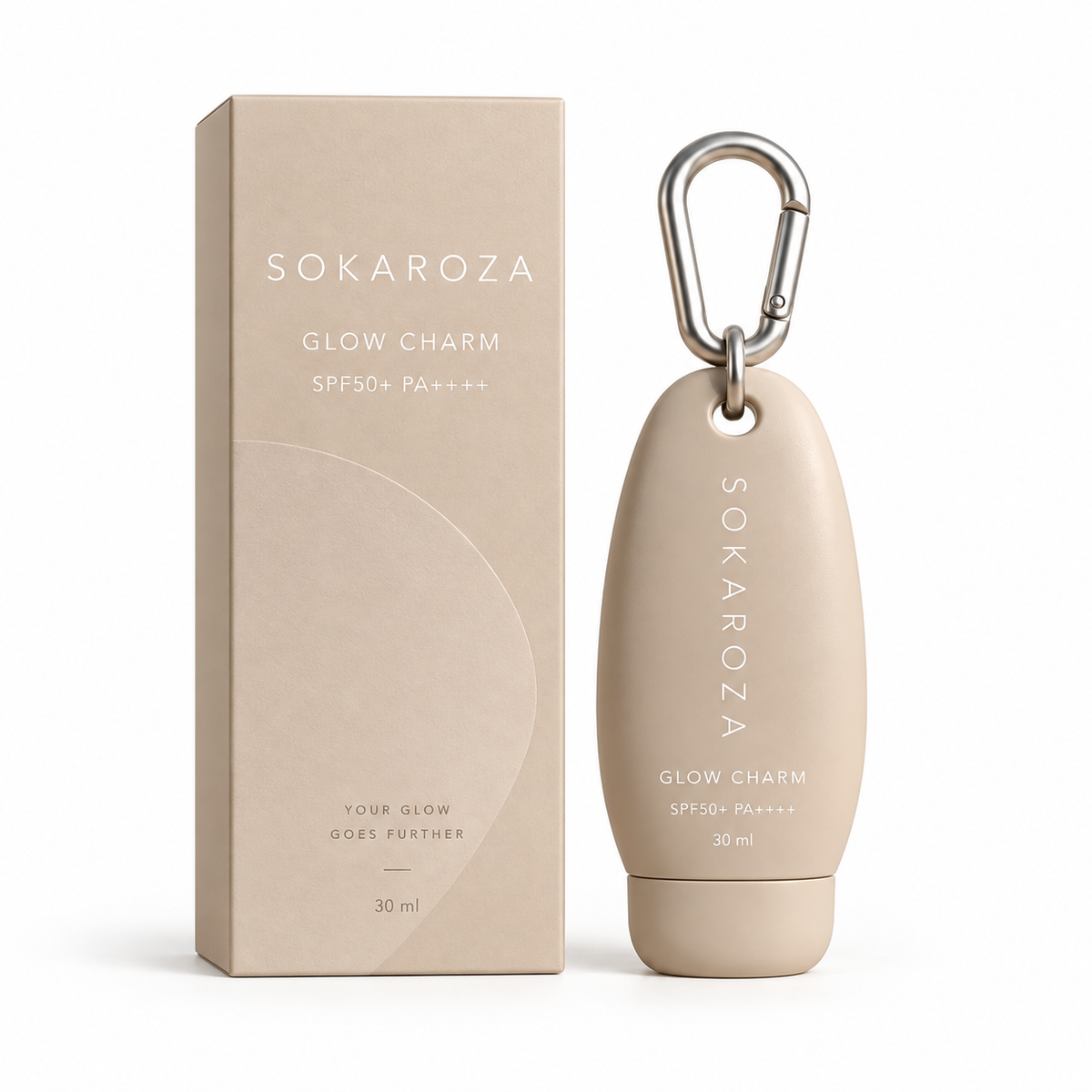 SOKAROZA Glow Charm – واقي شمس SPF50+ PA++++ وبرايمر خفيف | 30 مل